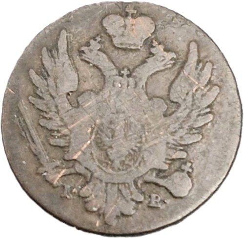 1 grosz polski 1824 z miedzi krajowej awers