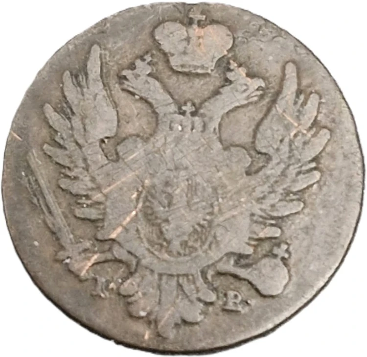 1 grosz polski 1824 z miedzi krajowej awers