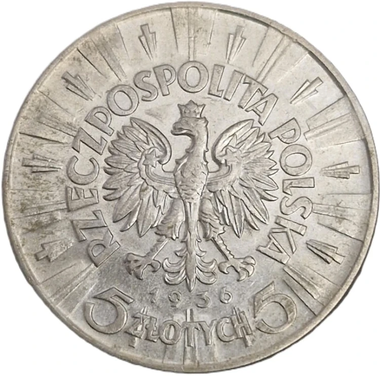 Moneta 5 złotych 1936 Józef Piłsudski awers