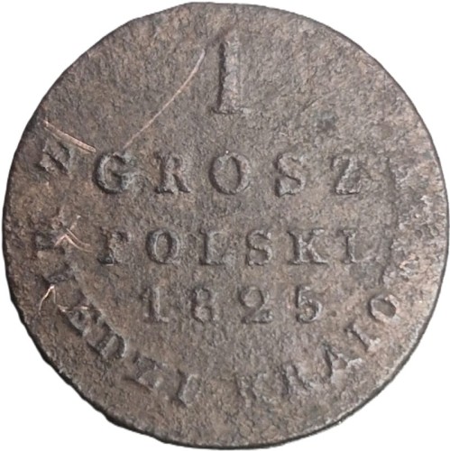 Moneta 1 grosz polski 1825awers