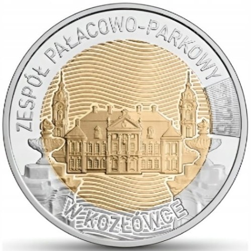 Moneta 5 zł Zespół pałacowo-parkowy w Kozłówce 2026  rewers