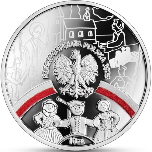 Moneta 10 zł Polska wspólnota narodowa W Polskę wierzę 2026 awers