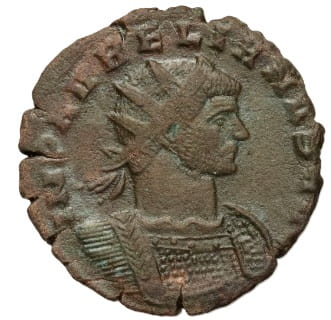 Moneta Antoninian Aurelian awers