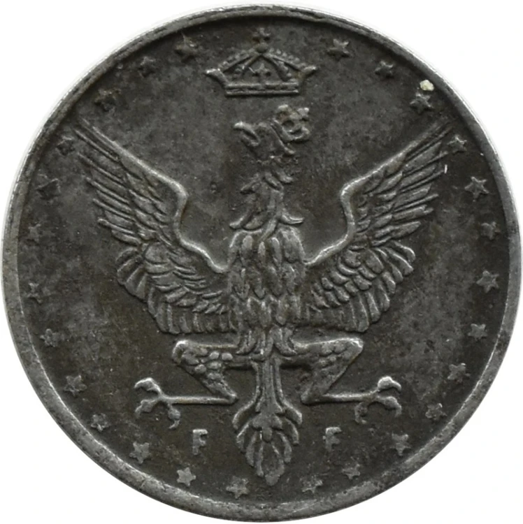 5 fenigów 1918 Królestwo Polskie awers