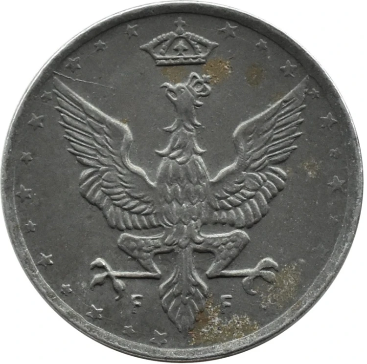 10 fenigów 1918 Królestwo Polskie awers