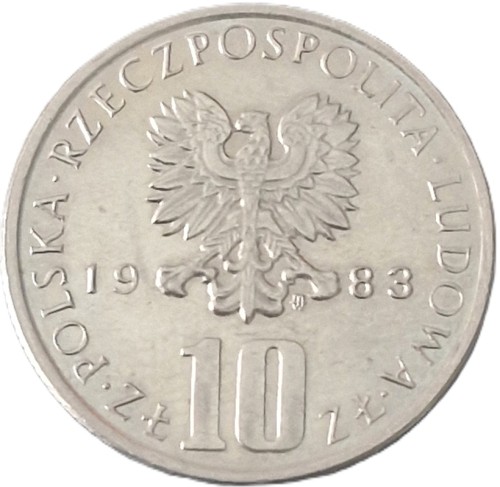 10 złotych Bolesław Prus 1983 awers