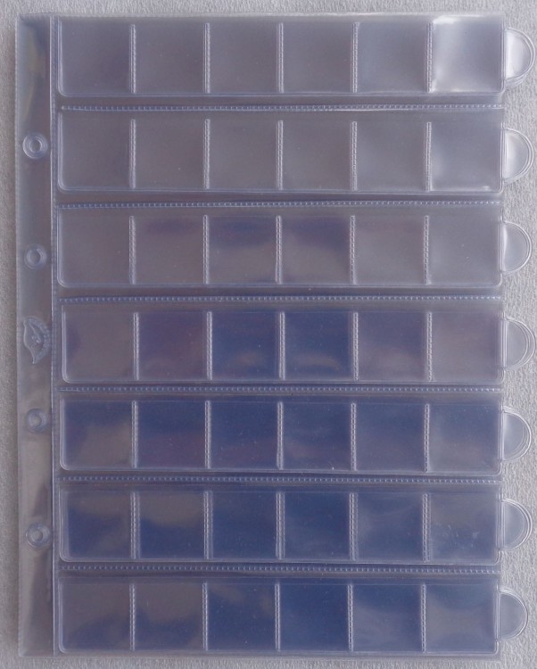Strona B5 segregator na 42 Monet wsuwane Kolekcjoner