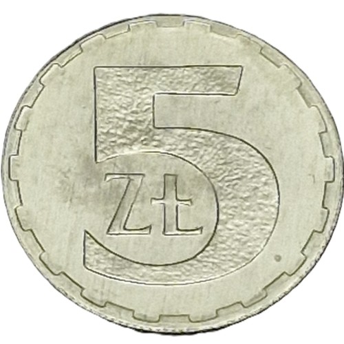 Moneta 5 złotych 1990 rewers