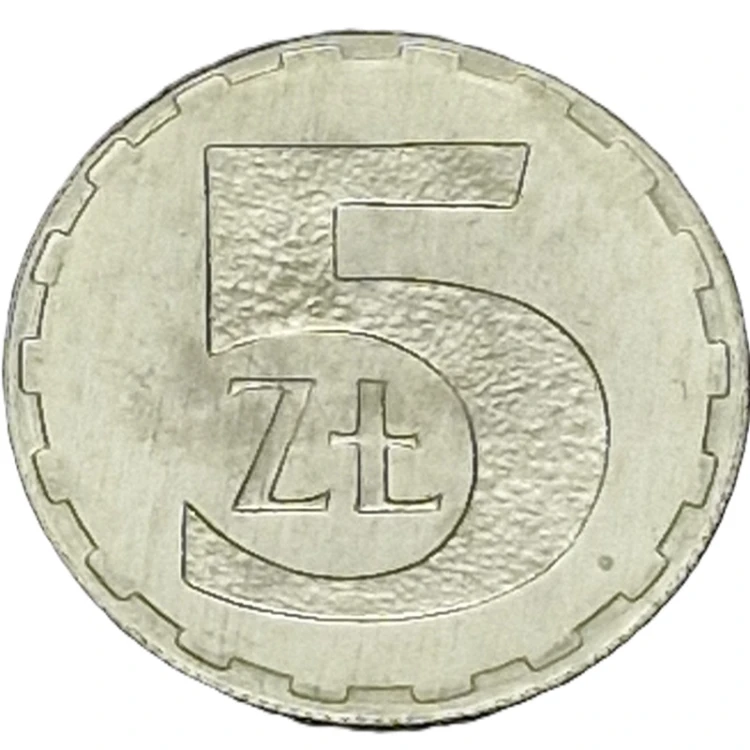 Moneta 5 złotych 1990 rewers