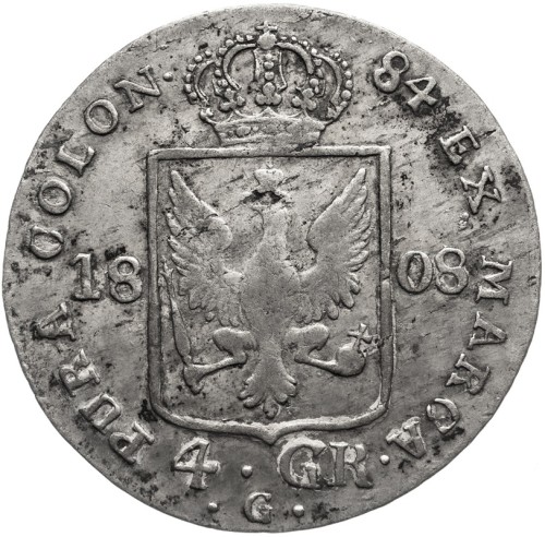 Moneta 4 grosze 1808 G Kłodzko awers