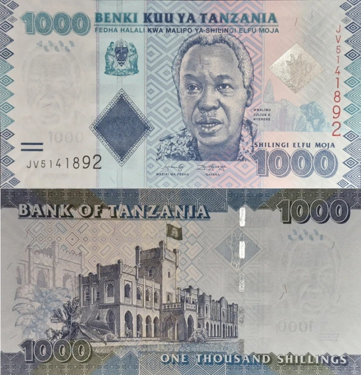 Tanzania banknot 1000 szylingów 2019 P-41c UNC
