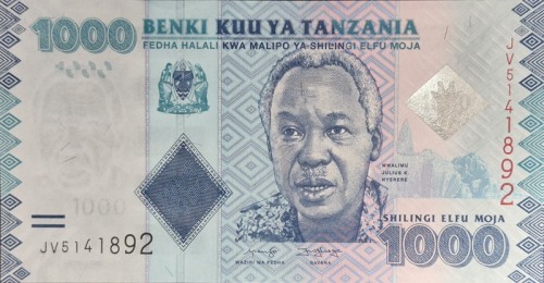 Tanzania banknot 1000 szylingów 2019 P-41c awers
