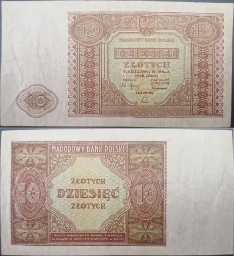 Banknot 10 złotych 1946