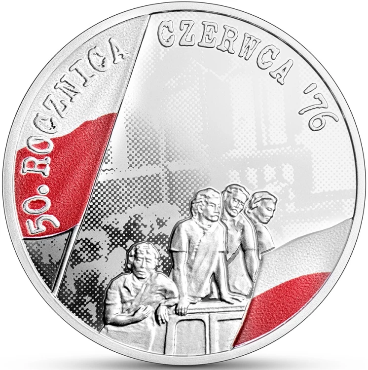 Moneta 10 zł 50. rocznica czerwca ’76