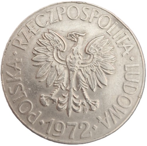 Moneta 10 zł Tadeusz Kościuszko 1972 stan 3 awers