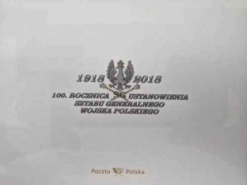 Folder 100 rocznica ustanowienia sztabu generalnego 2018
