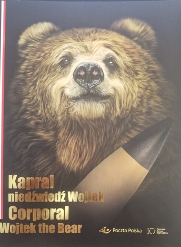 Folder kapral niedźwiedź Wojtek 2017 znaczek