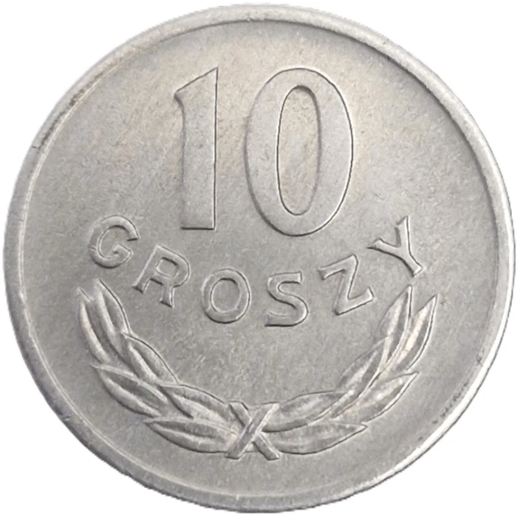 Moneta 10 groszy 1970 rewers