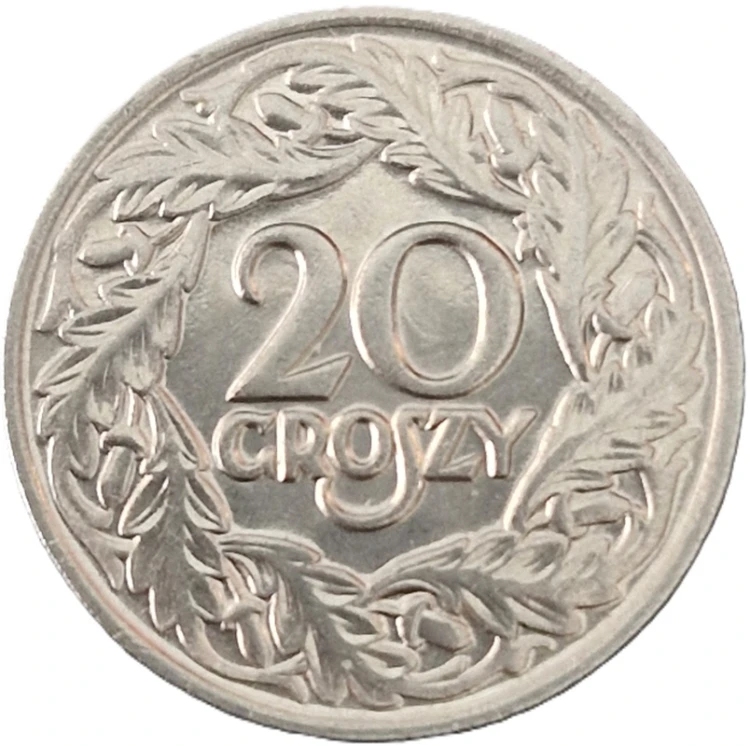 Moneta 20 groszy 1923 rewers