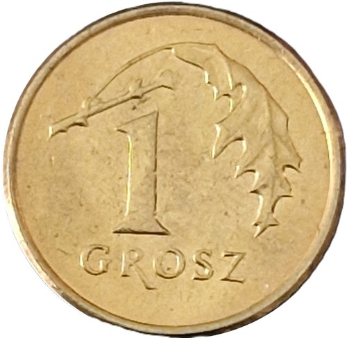 Moneta 1 grosz 1993 rewers