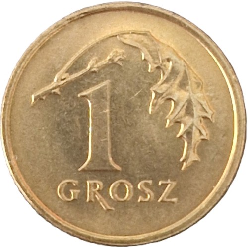 Moneta 1 grosz 1993 rewers