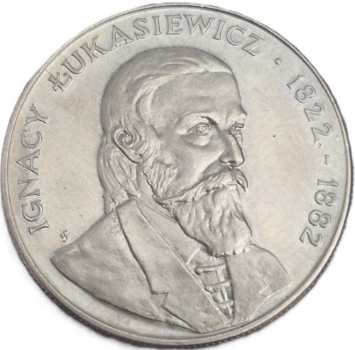 Moneta 50 zł Ignacy Łukasiewicz 1983 rewers
