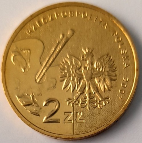 Moneta 2 zł Leon Wyczółkowski 2007 awers