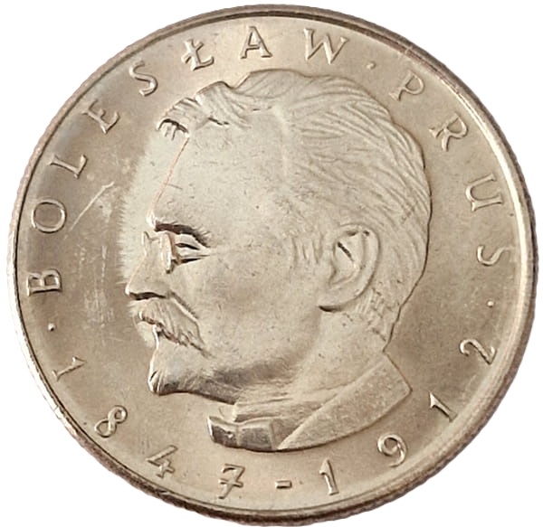 Moneta 10 złotych Bolesław Prus 1975 rewers