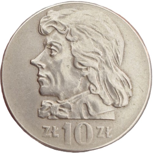 Moneta 10 zł Tadeusz Kościuszko 1973 rewers stan 2