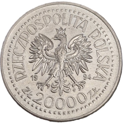 Moneta 20000 zł Zygmunt I Stary 1994 awers