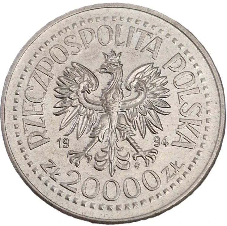 Moneta 20000 zł Zygmunt I Stary 1994 awers