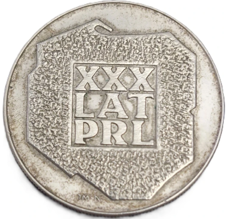 Moneta 200 zł XXX lat PRL Mapa 1974r rewers