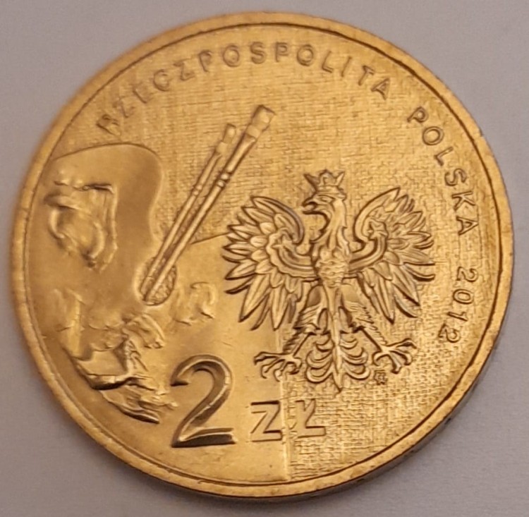 Moneta 2 zł Piotr Michałowski 2012 awers