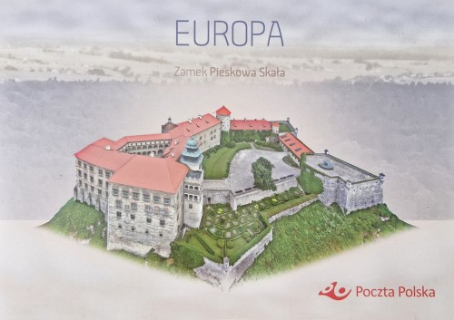 Folder Europa 2017 Zamek Pieskowa Skała znaczek