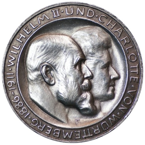 Moneta 3 marki 1911 Wirtembergia rewers