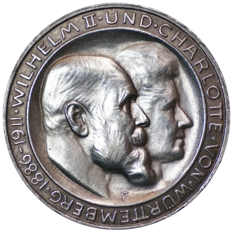 Moneta 3 marki 1911 Wirtembergia rewers