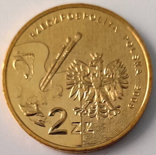 Moneta 2 zł Władysław Strzemiński 2009 r.  awers 2