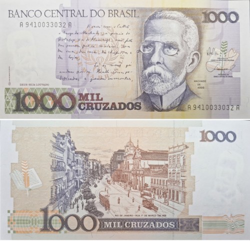 Brazylia banknot 1000 cruzados 1988 P-213b