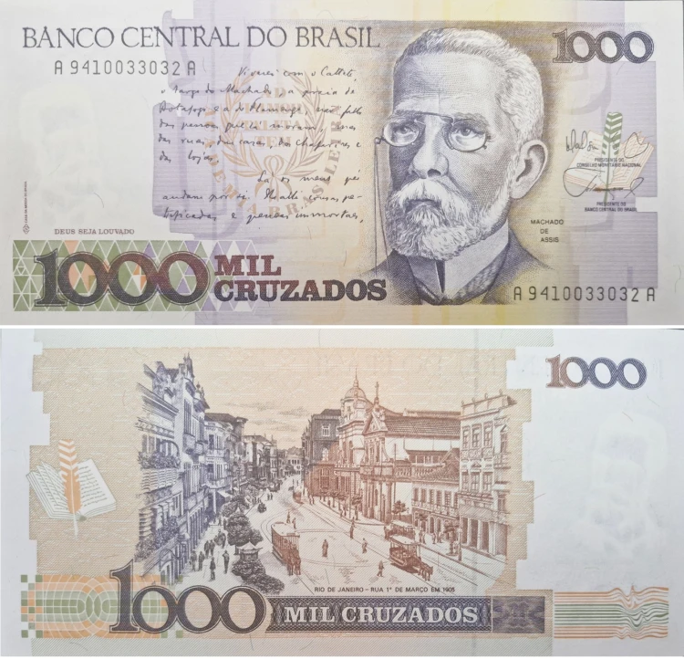 Brazylia banknot 1000 cruzados 1988 P-213b