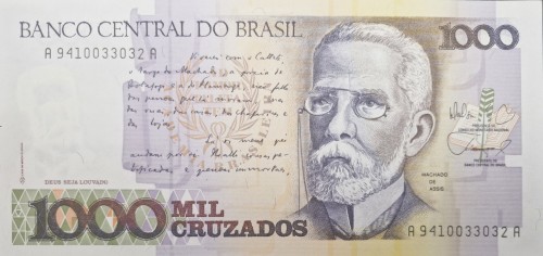 Brazylia banknot 1000 cruzados 1988 P-213b awers