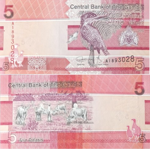 Gambia banknot 5 dalasis 2019