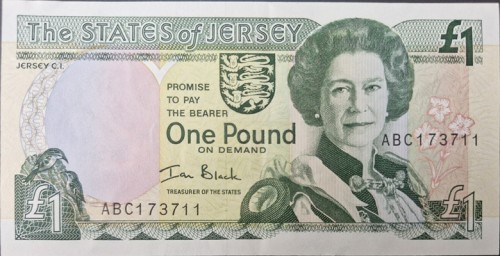 Jersey Banknot 1 Pound awers