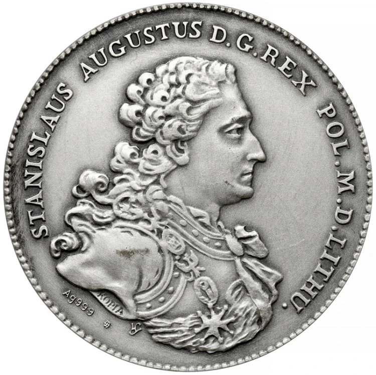 Kopia monety Talar 1766 - Stanisław August Poniatowski Zbrojarz awers