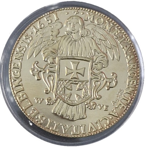 Kopia monety Talar elbląski 1651 - Jan Kazimierz Nefryt awers