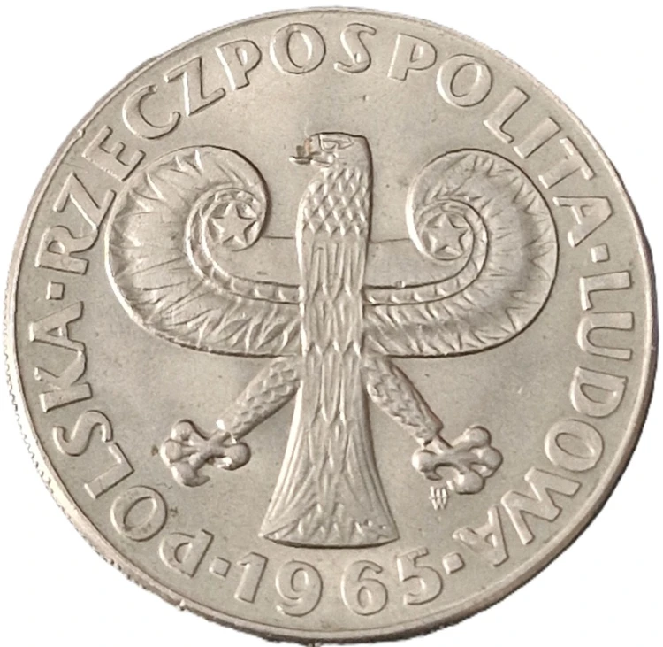 Moneta 10 zł Kolumna Zygmunta 1965 awers