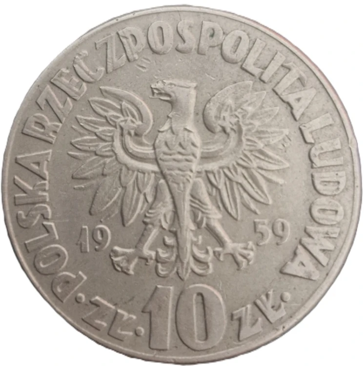 Moneta 10 zł Mikołaj Kopernik 1959 awers