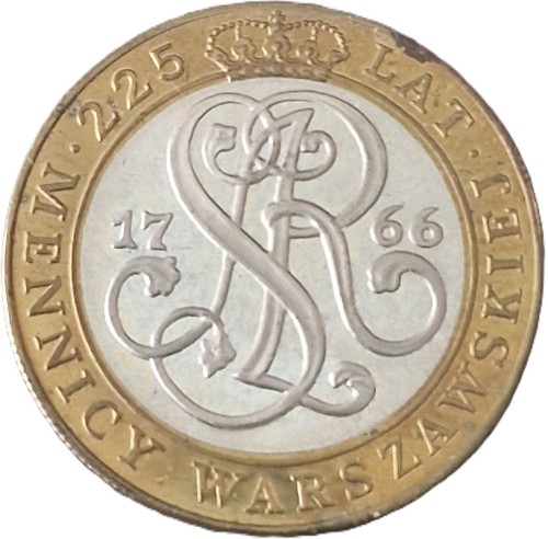 Moneta 20000 zł 225 lat Mennicy Warszawskiej 1991 rewers
