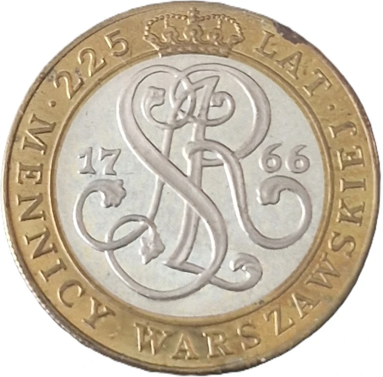 Moneta 20000 zł 225 lat Mennicy Warszawskiej 1991 rewers