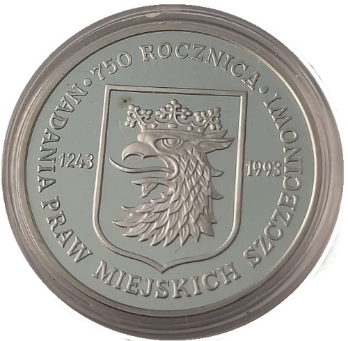 Moneta 200 000 zł 750-lat Szczecina 1993  rewers