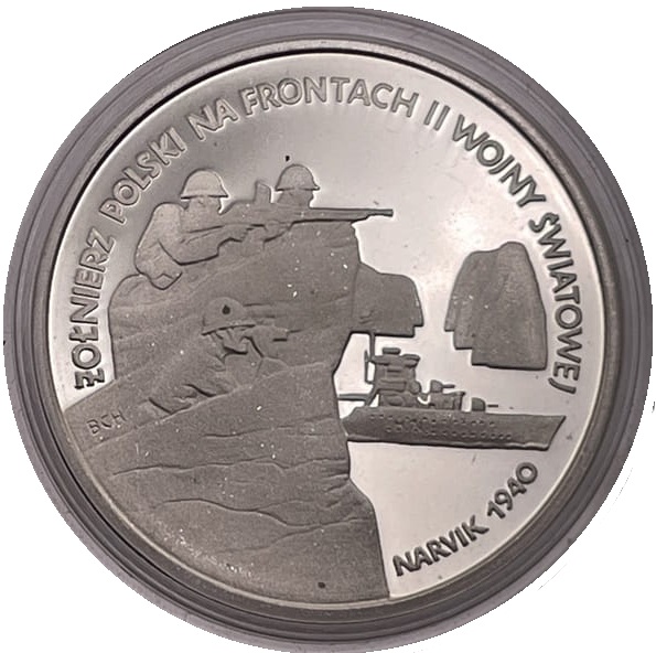 100 000 zł Żołnierz polski na frontach II WŚ Narvik 1991 rewers